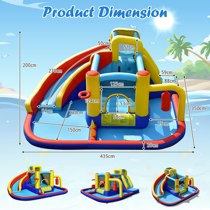 Large Water Bounce House with Air Blower Blow up Inflatables Park for Kids