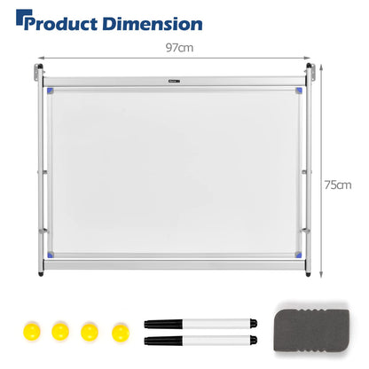 360° Rotating Double-Sided Whiteboard Blackboard with Magnets