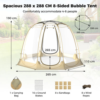 Instant Setup Weatherproof Cold-Proof Screen House for 4-6 People