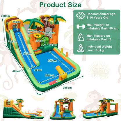 Tropical Themed Kids Bouncy Castle Jumper House for Summer Outdoor Play