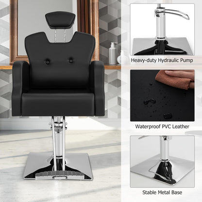 Heavy Duty Hydraulic Barber Chair Salon Chair with 360 Degrees Swivel