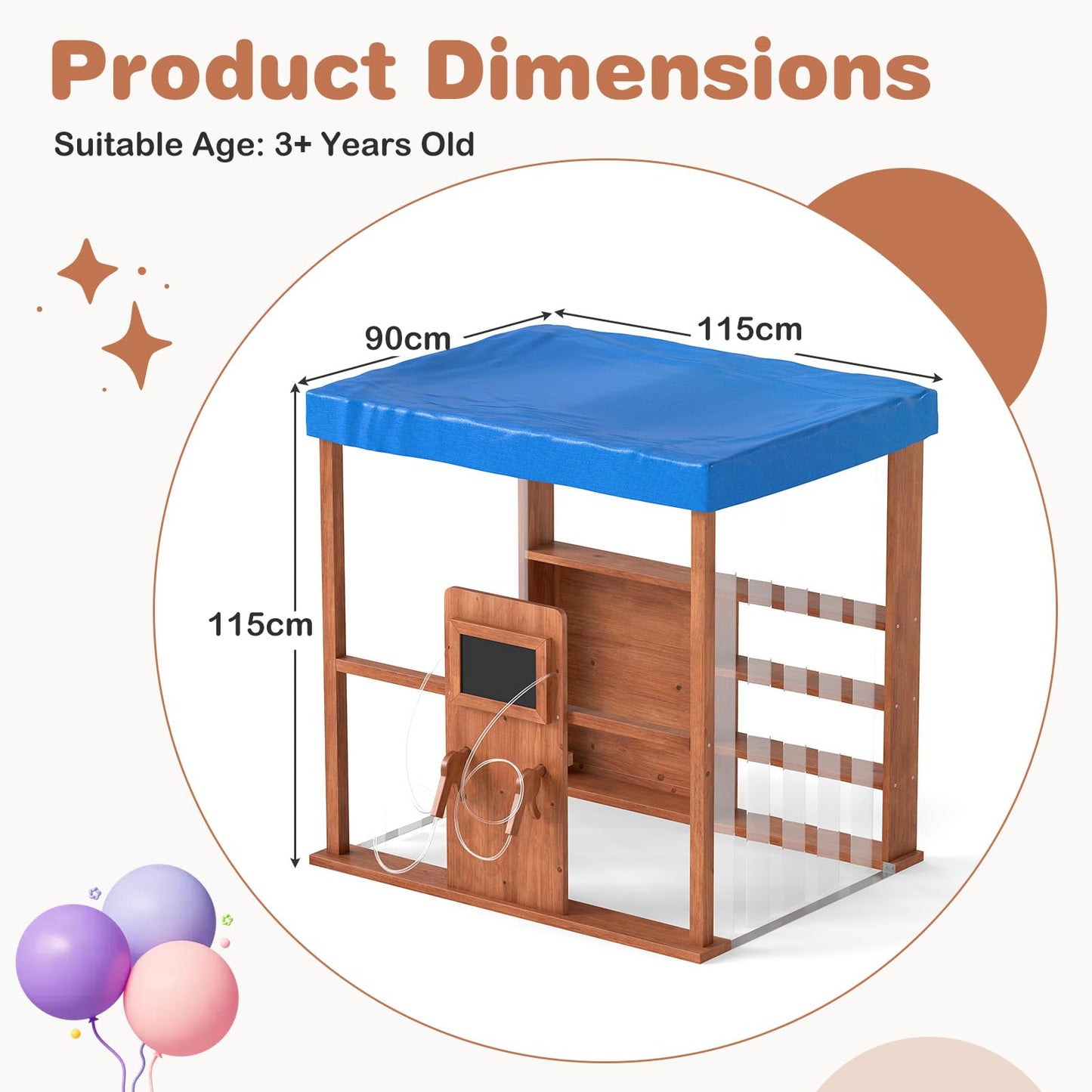 Outdoor Gas Station Playset with Canopy