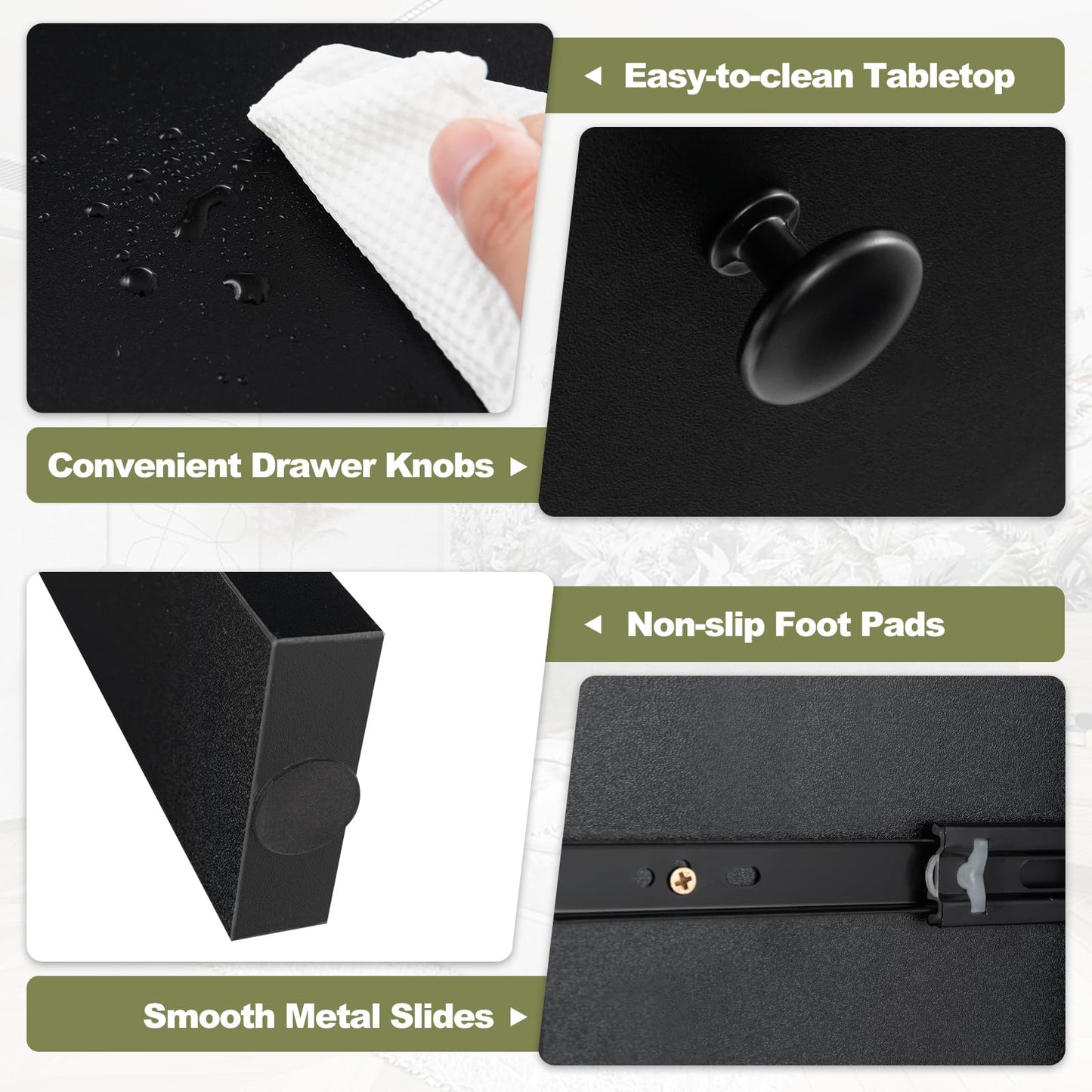 Computer Desk, 120CM Wooden Study Table Writing Workstation with Storage Shelves