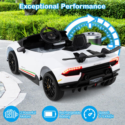12V Kids Ride on Car Lamborghini with Remote Control and LED Lights