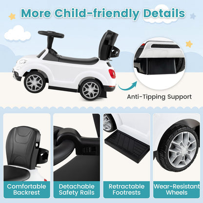 3 in 1 Ride on Push Car, Toddler Push Along Car with Handle