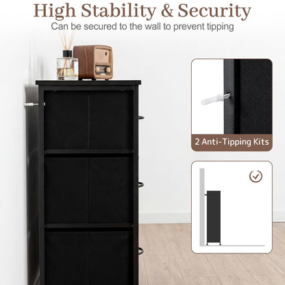 11/14-Drawer Dresser Tall Storage Chest with Metal Frame