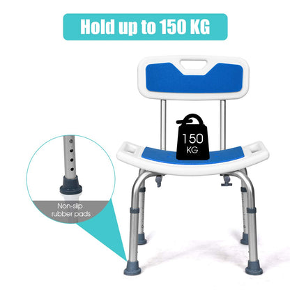 Shower Chair with Backrest and Handles