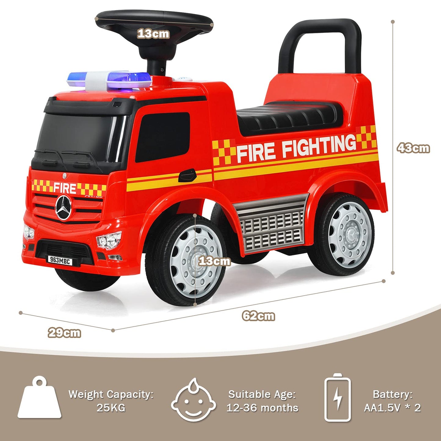 Toddlers Ride On Car for Indoor Outdoor