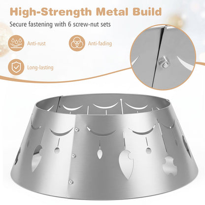 70cm Silver Metal Christmas Tree Collar