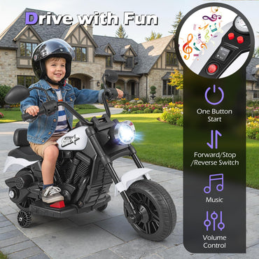 6V Kids Motorbike, Electric Ride on Motorcycle with Headlight