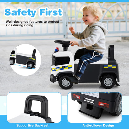 Kids Ride On Push Car with Lights and Under-seat Storage
