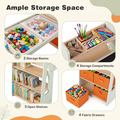 Kids Art Table and Chair Set, Children Activity Table