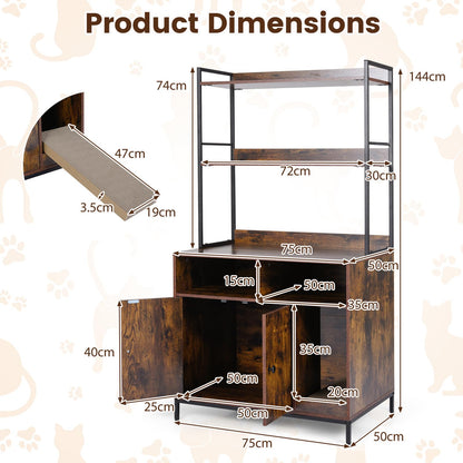 Cat Litter Box Enclosure, Hidden Cats Washroom Furniture