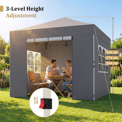 3m x 3m Pop Up Gazebo, Waterproof Outdoor Canopy Tent