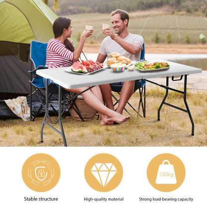 5FT Folding Camping Table with Carrying Handle