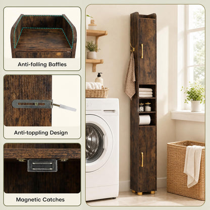 Tall Bathroom Cabinet, Slim Bathroom Storage