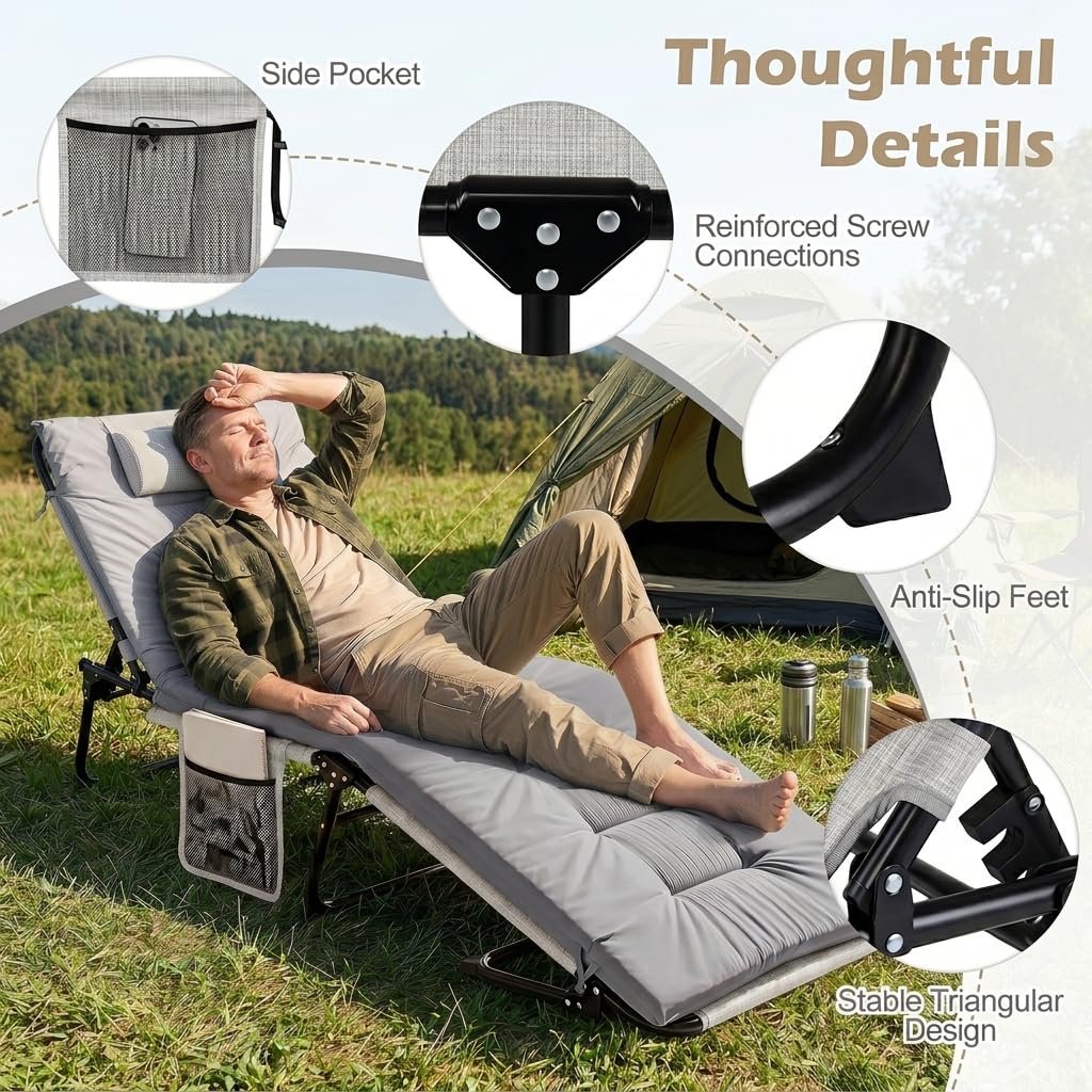 Garden Sunbed Sunbathing Recliner Outdoor Chaise Lounge Chair