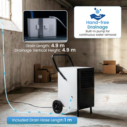 80L/Day Commercial Dehumidifier, 400m² Coverage Industrial Dehumidifiers