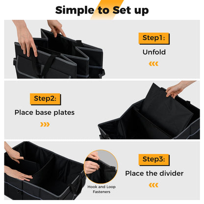 Car Trunk Organizer 48L Collapsible Cargo Storage Box