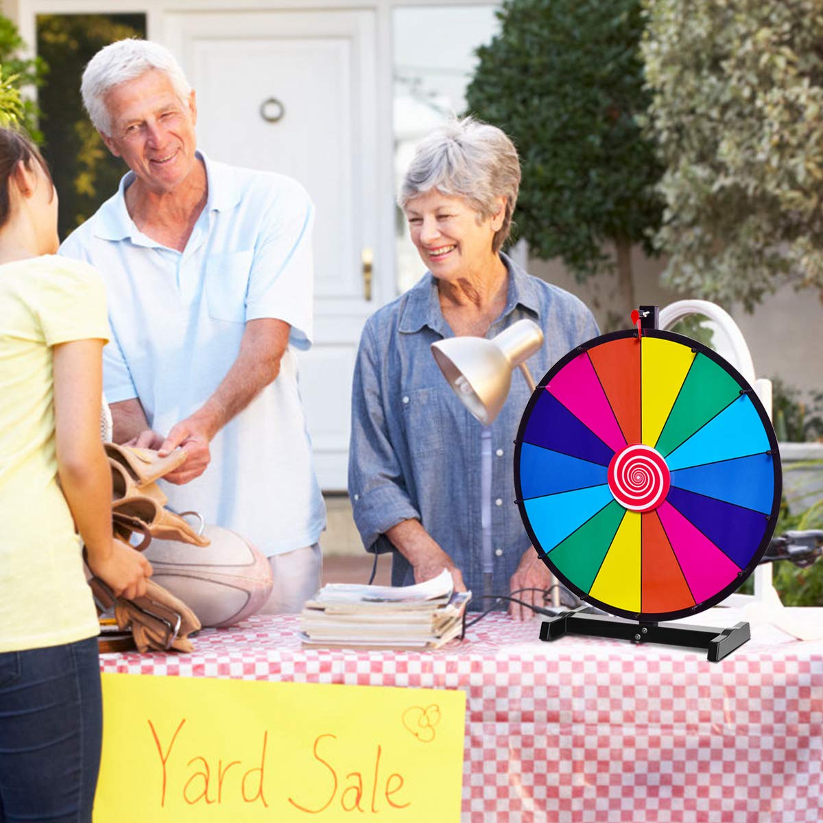 Color Prize Wheel 14 Slots Dry Eraser Trade Show Fortune