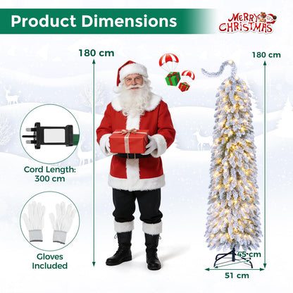 5/6FT Pre-lit Christmas Tree, Hinged Xmas Tree