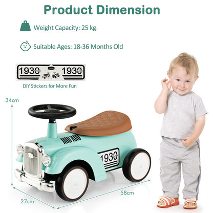 Toddler Foot to Floor Sliding Walker with Under seat Storage