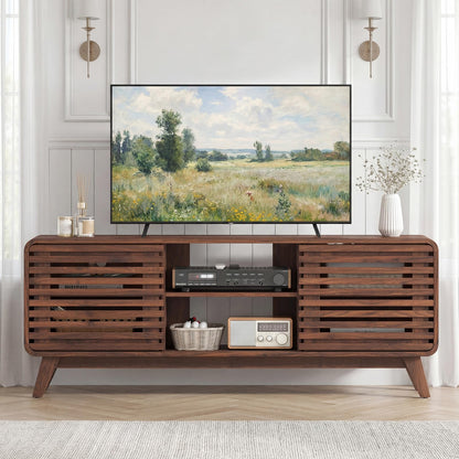TV Stand Cabinet for 65 Inch TVs with Sliding Doors