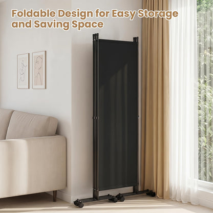 4/6-Panel Folding Room Divider with Wheels