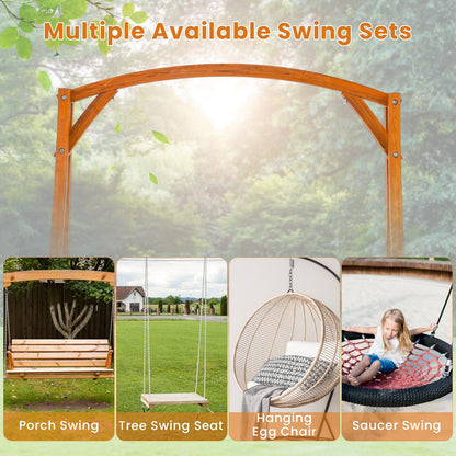 Solid Wood Garden Swing Stand Frame
