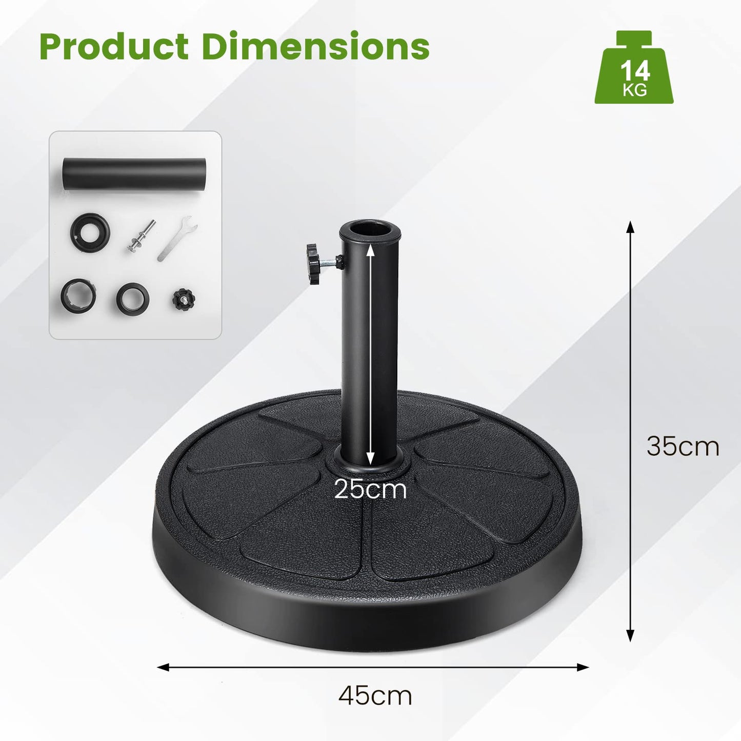 Outdoor Garden Patio Yard Market Umbrella Base