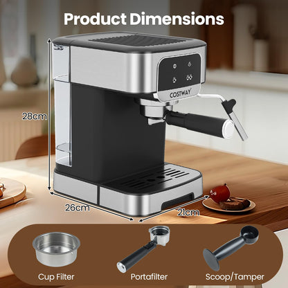 1200W Espresso Machine 20 Bar with Steam Milk Frother