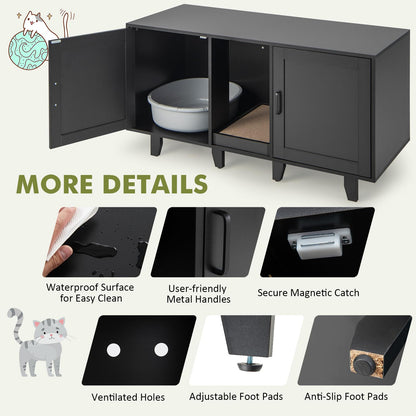 Cat Litter Box Enclosure with Scratching Board