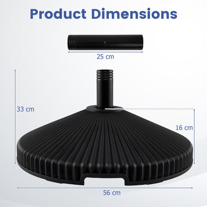 25 kg Water and Sand Weighted Umbrella Base for Poolside
