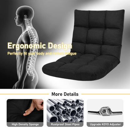 14-Positions Adjustable Lazy Floor Sofa Bed
