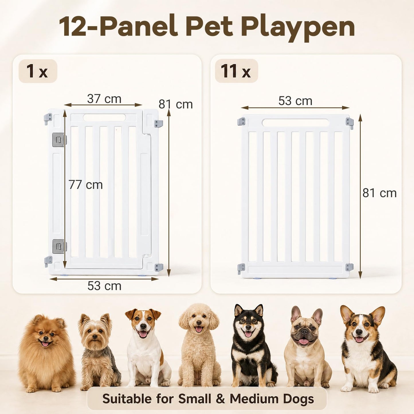 Plastic Dog Playpen, Pet Puppy Play Pen