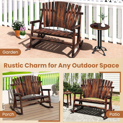 2 Person Adirondack Rocking Chair for Garden
