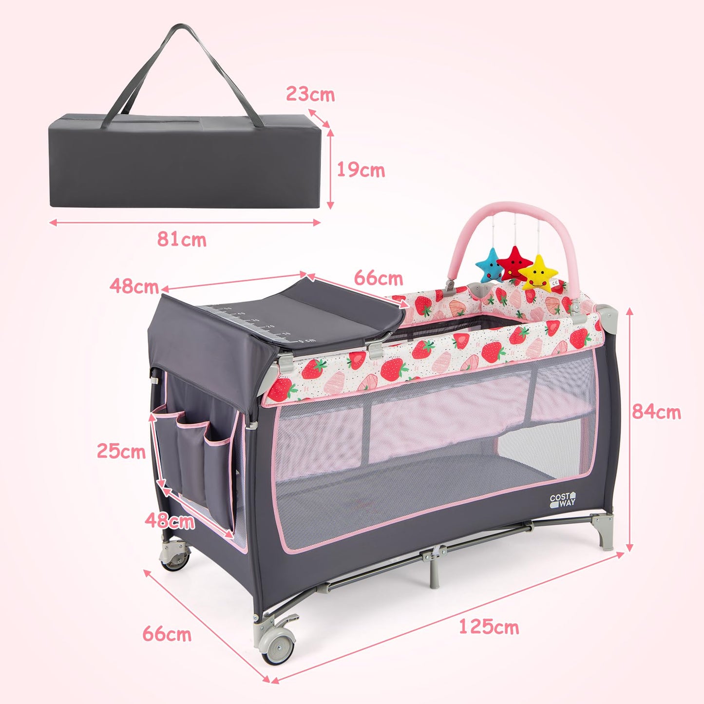 4 in 1 Foldable Travel Cot