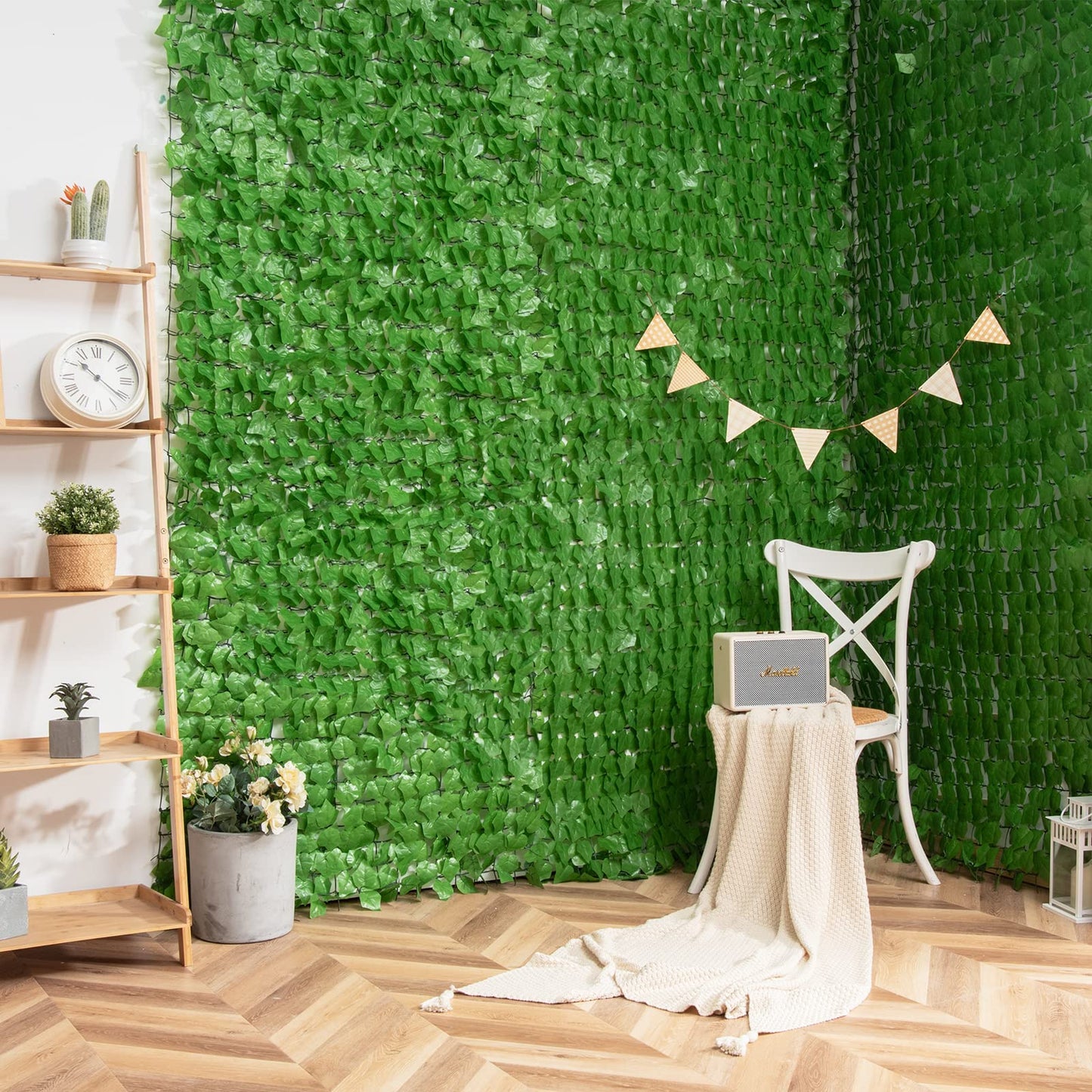 Ivy Leaf Trellis Expandable Artificial Hedge Fence