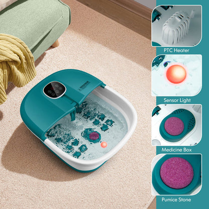 Foldable Heating Foot Soaker with Bubbles & Timing Function