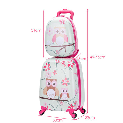 12'' Backpack 16'' Suitcase Children Boys Girls Travel School Trolley Case