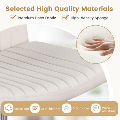 Criss Cross Chair No Wheels with Soft-Padded Wide Seat and Adjustable Height