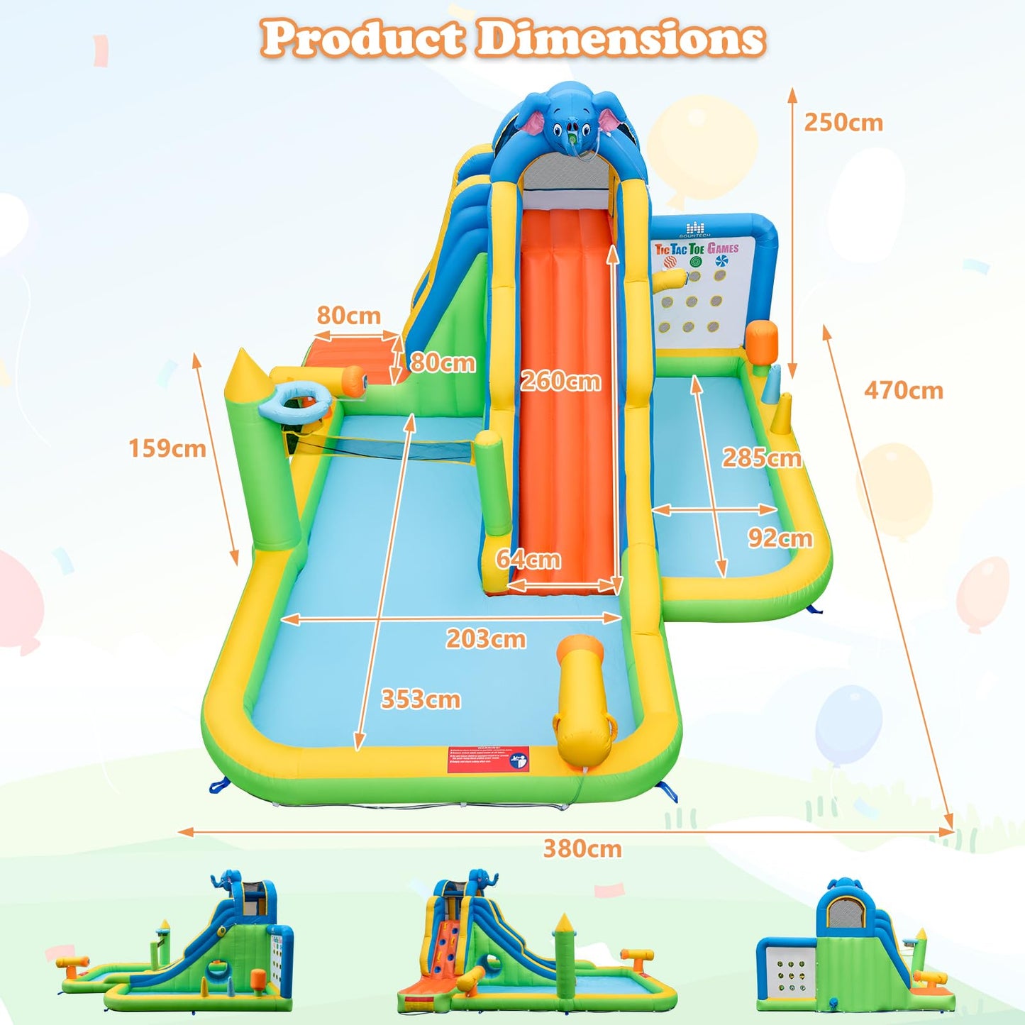 Kids Bouncy Castle Jumper House with Slide