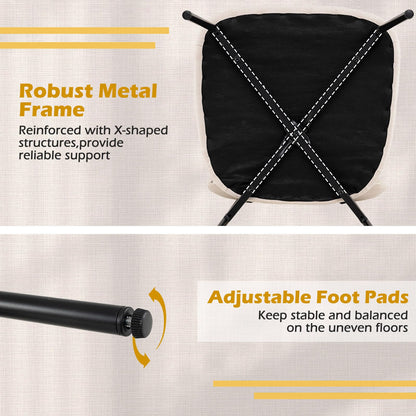 Modern Linen Fabric Dining Chair Set of 4