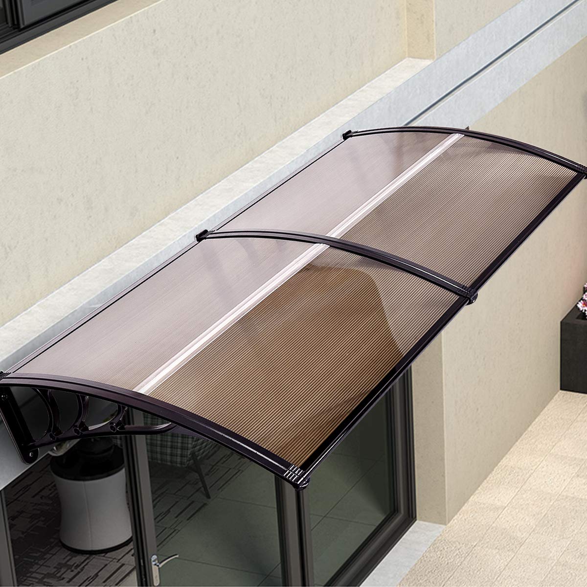 100 x 100cm Polycarbonate Door Awning Canopy