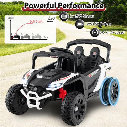 12V Kids Ride On Car Electric UTV with LED Lights and Music