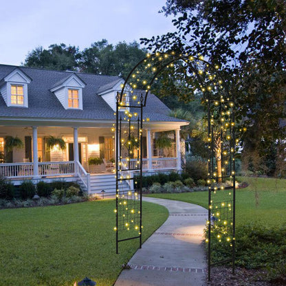 2.3M Metal Garden Arch with 4 Ground Stakes