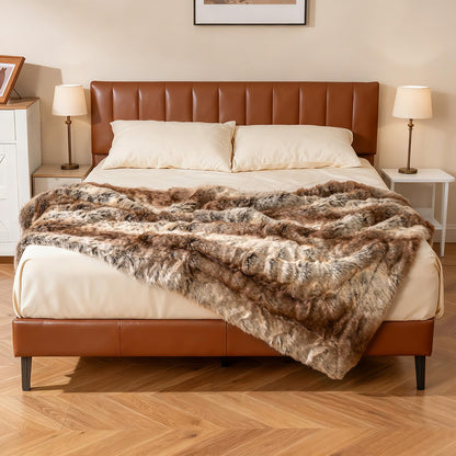 760GSM Soft Plush Fuzzy Luxury Faux Raccoon Fur Blanket