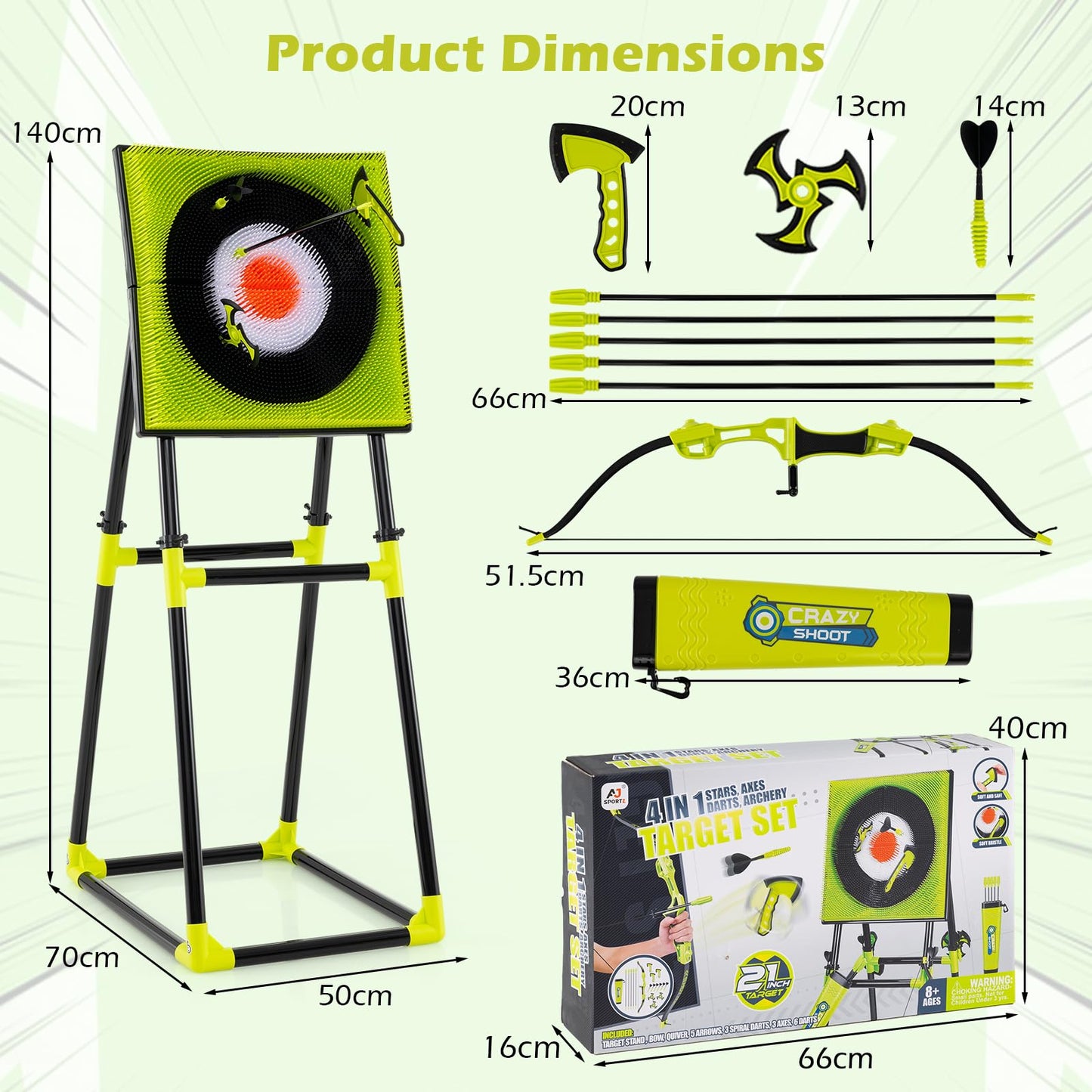 4 in 1 Throwing Target Set Kids Throwing Game for Birthday Gifts