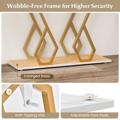 Narrow Entryway Table with Anti tipping Device for Hallway