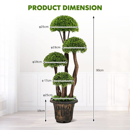 90cm Artificial Cypress Tree with Pot